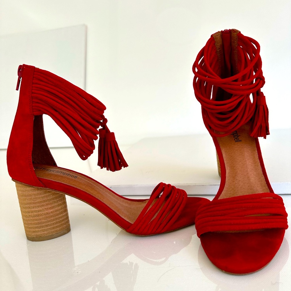 Jeffrey Campbell women’s red sandals size 7.5
